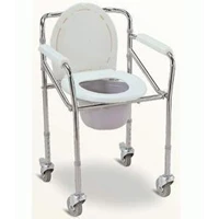 Wheeled Commode Toilet Chair FS 696